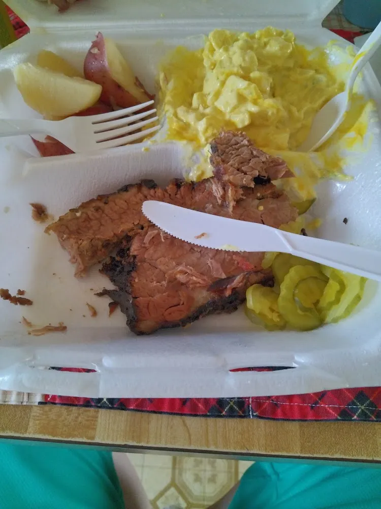 Sliced Brisket Potato Salad